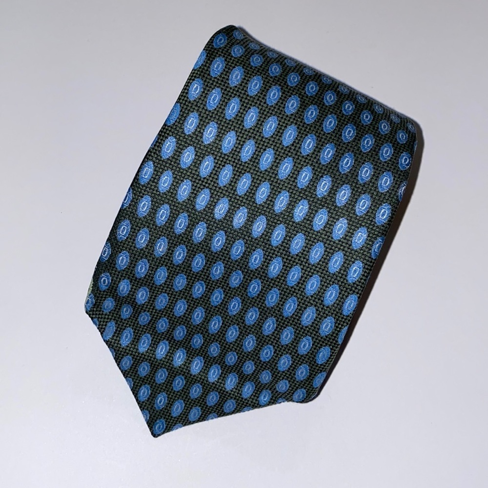 Hilditch & Key Blue Pattern Silk Te England